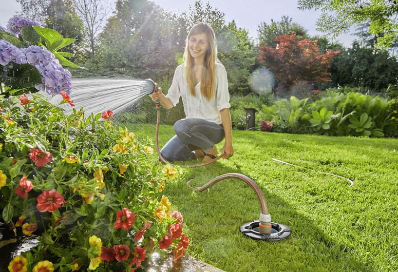 Gardena Wassersteckdose – Gewinde 3/4", Schwarz, für Pipelinesystem