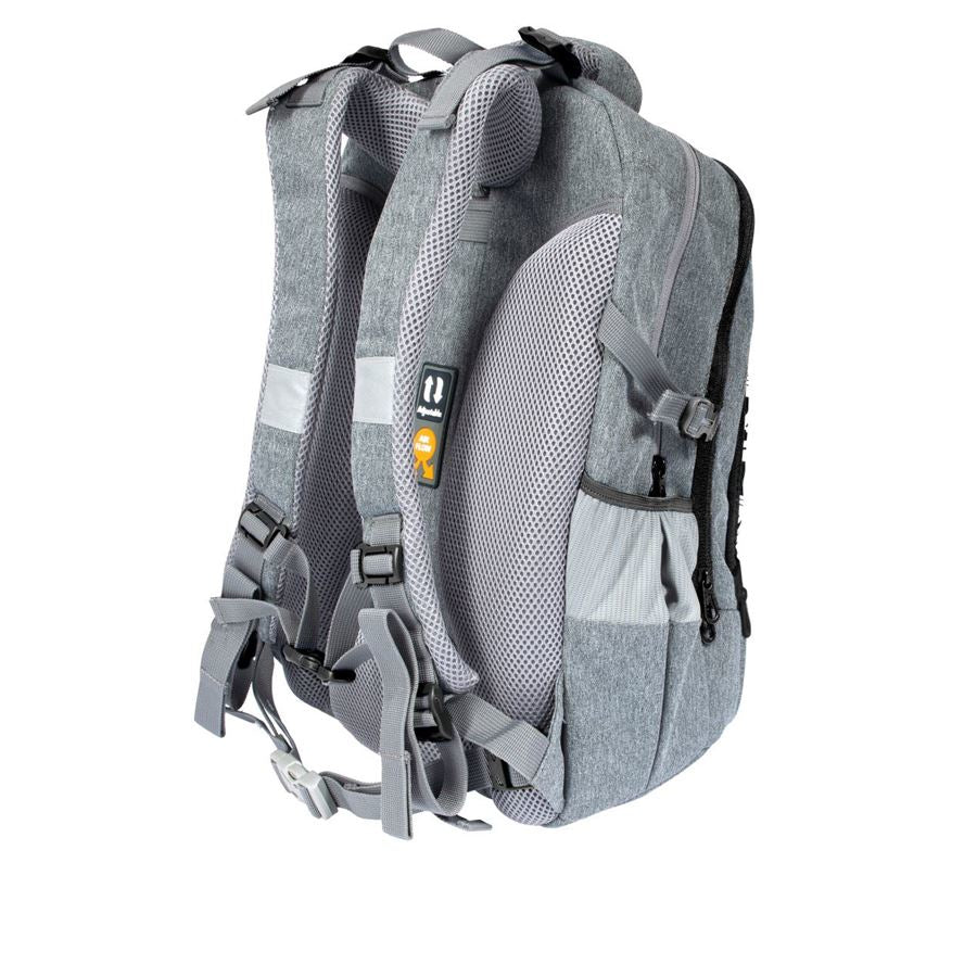 Eberhard Faber Schulrucksack X-Style – grau/schwarz, Polyester – 32 × 47 × 21 cm, 30 L, 1.100 g