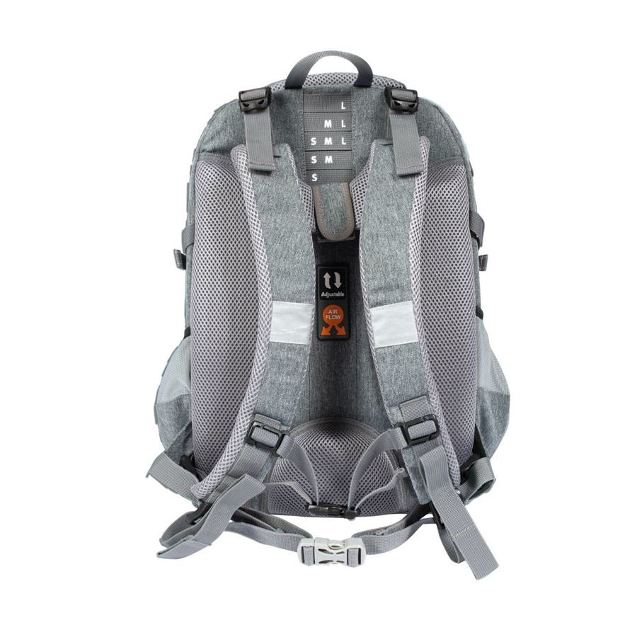 Eberhard Faber Schulrucksack X-Style – grau/schwarz, Polyester – 32 × 47 × 21 cm, 30 L, 1.100 g
