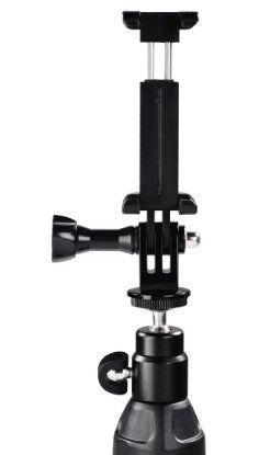 Hama Multi 4in1 Mini-Stativ – bis 90 cm, 0,4 kg Traglast – für Smartphone, Actioncam, Digitalkamera – Schwarz