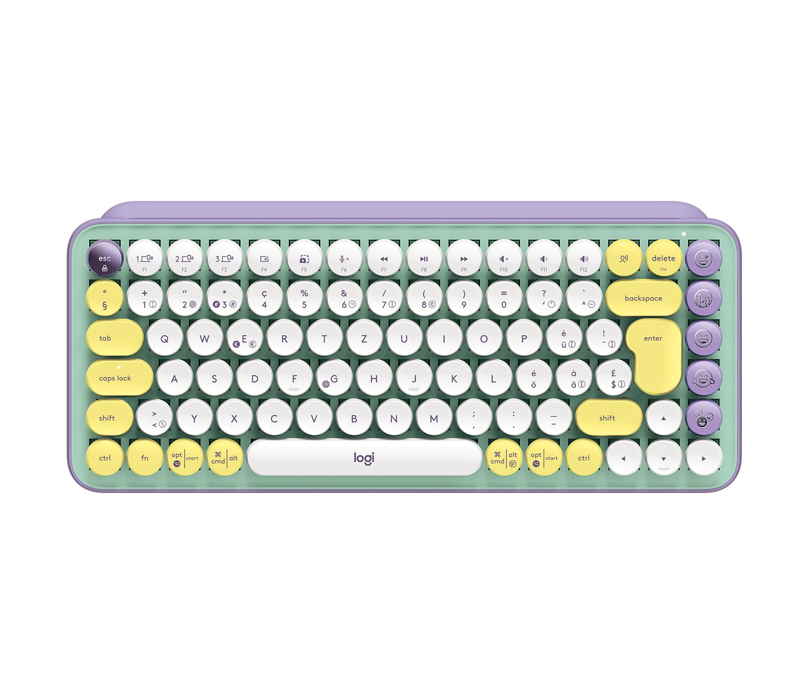 Logitech POP – Tastatur, kabellos, CH-Layout (DE-CH), mechanisch, mit Emoji-Tasten, Mint
