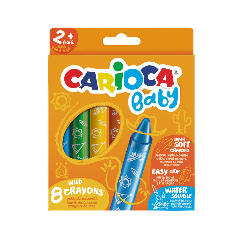 Carioca Wachsmalkreiden – 8 Stk., wasserlöslich, waschbar