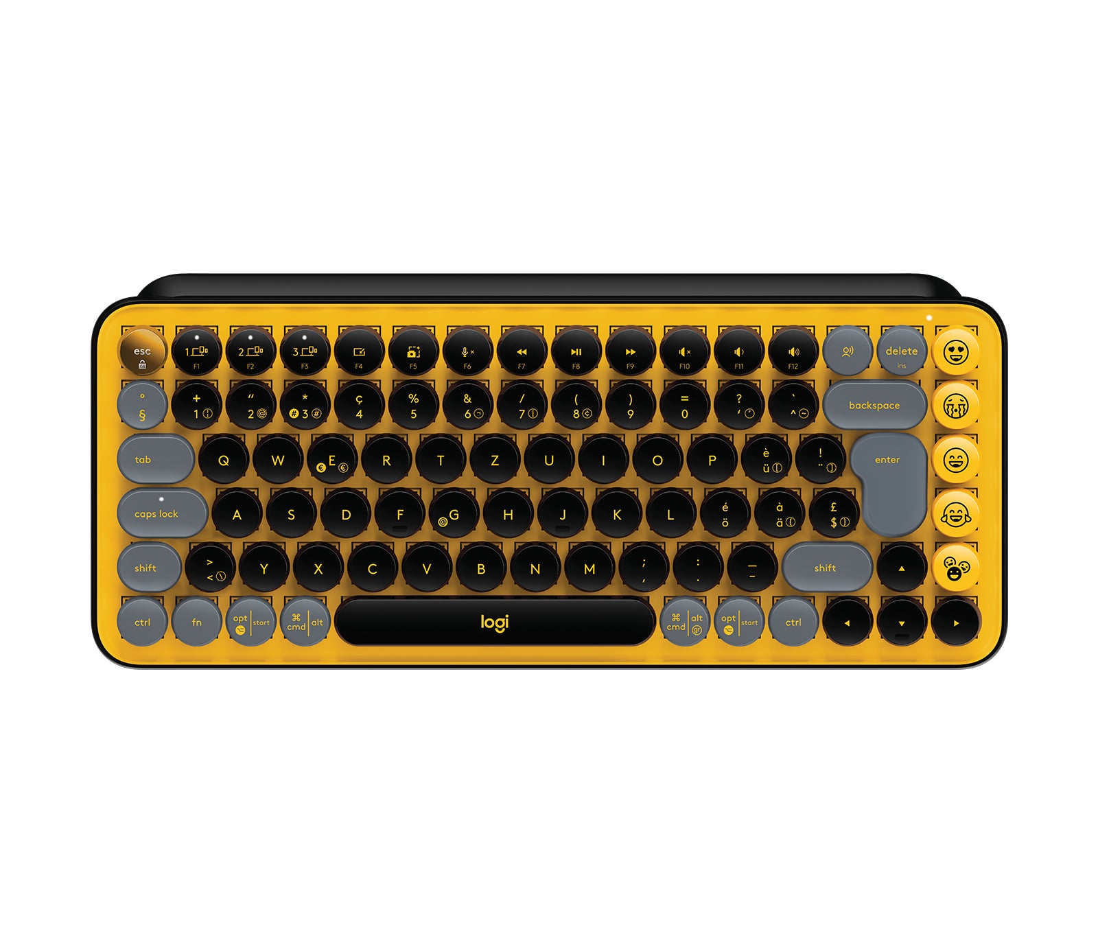 Logitech POP Keys – Tastatur, kabellos (Bluetooth/2,4 GHz), CH-Layout (DE-CH) – für Windows & macOS