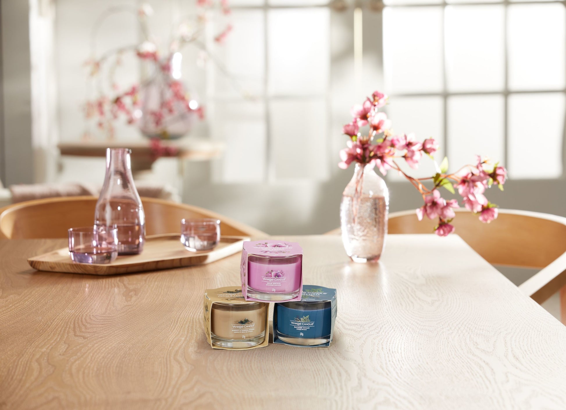 Yankee Candle Duftkerze – Bernstein & Sandelholz – Ø 5,4 × 4,5 cm – 10 h