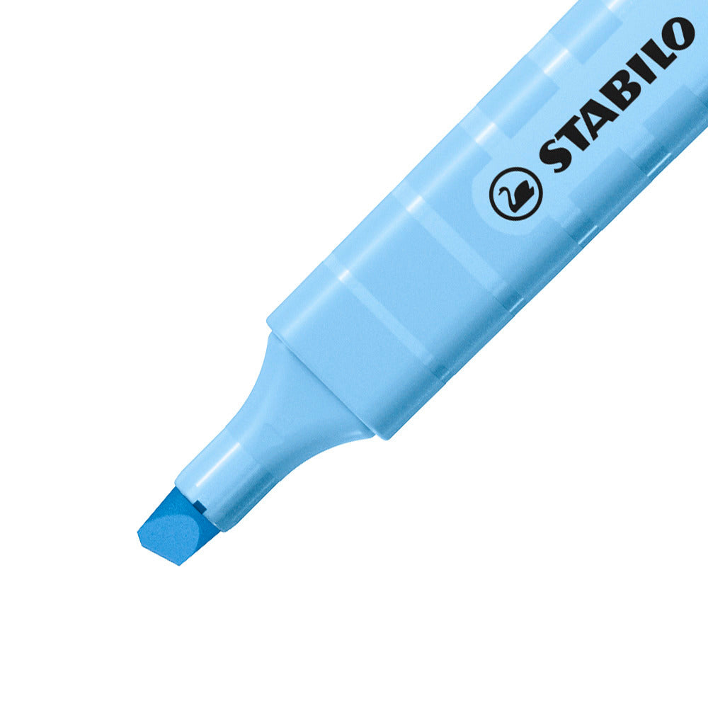 STABILO swing cool Pastel Edition Textmarker himmelblau – Keilspitze, 1–4 mm