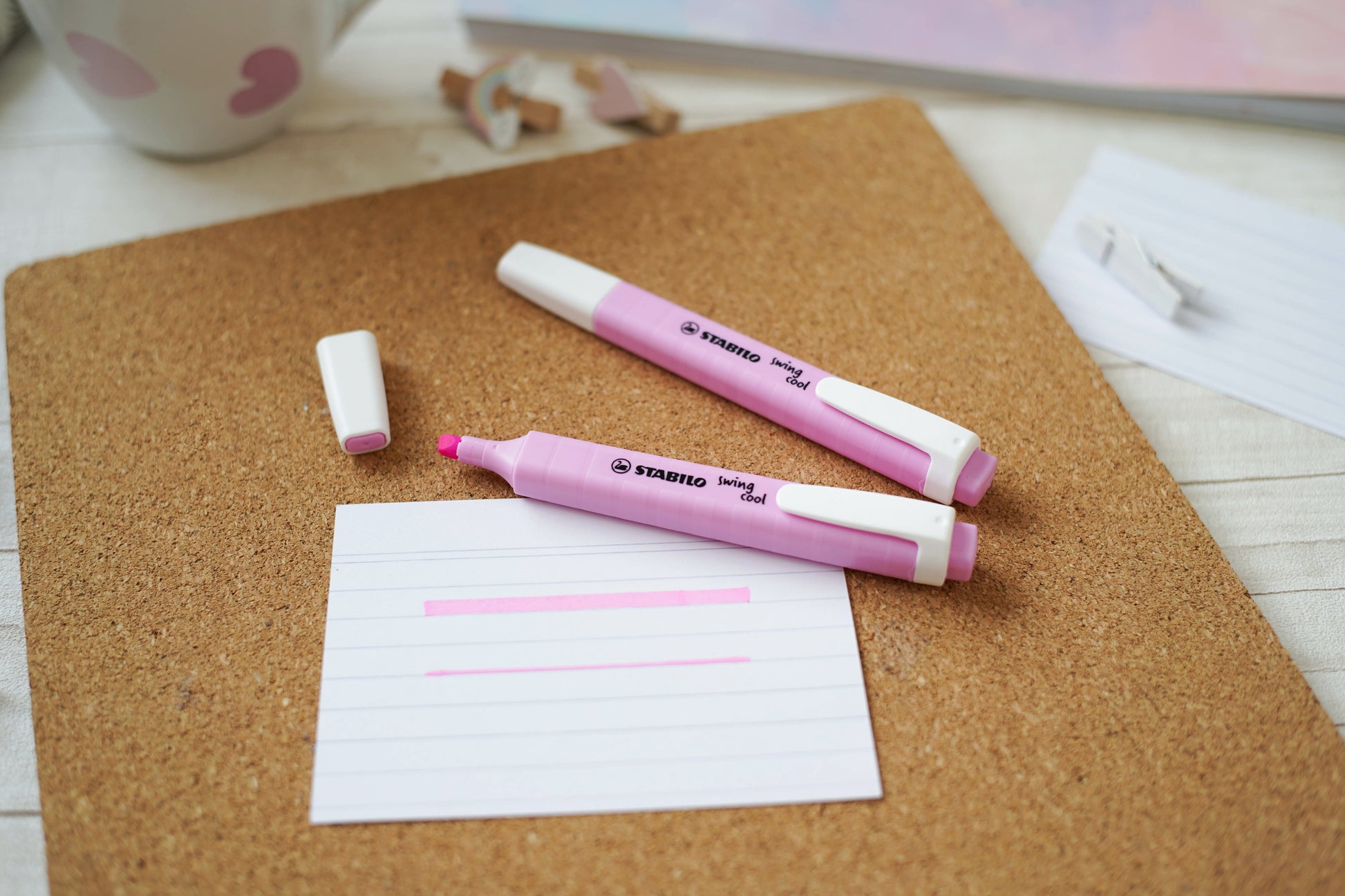 STABILO swing cool Pastel Edition Textmarker purpurrot – Keilspitze, 1–4 mm