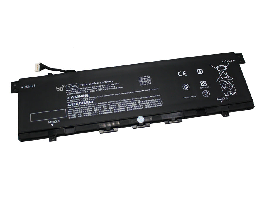 BTI Notebook-Akku – für HP Envy 13-ag, Envy 13-ah, Envy 13 – 53 Wh, 15,4 V (4 Zellen) – Schwarz