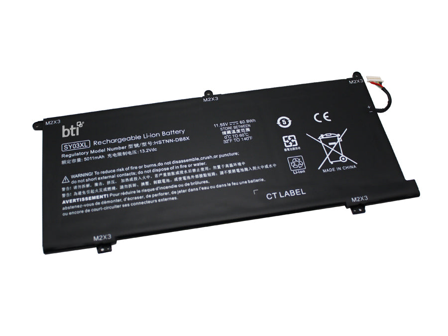BTI Notebook-Akku – für HP Notebooks – 60 Wh, 11,55 V (3 Zellen) – Schwarz