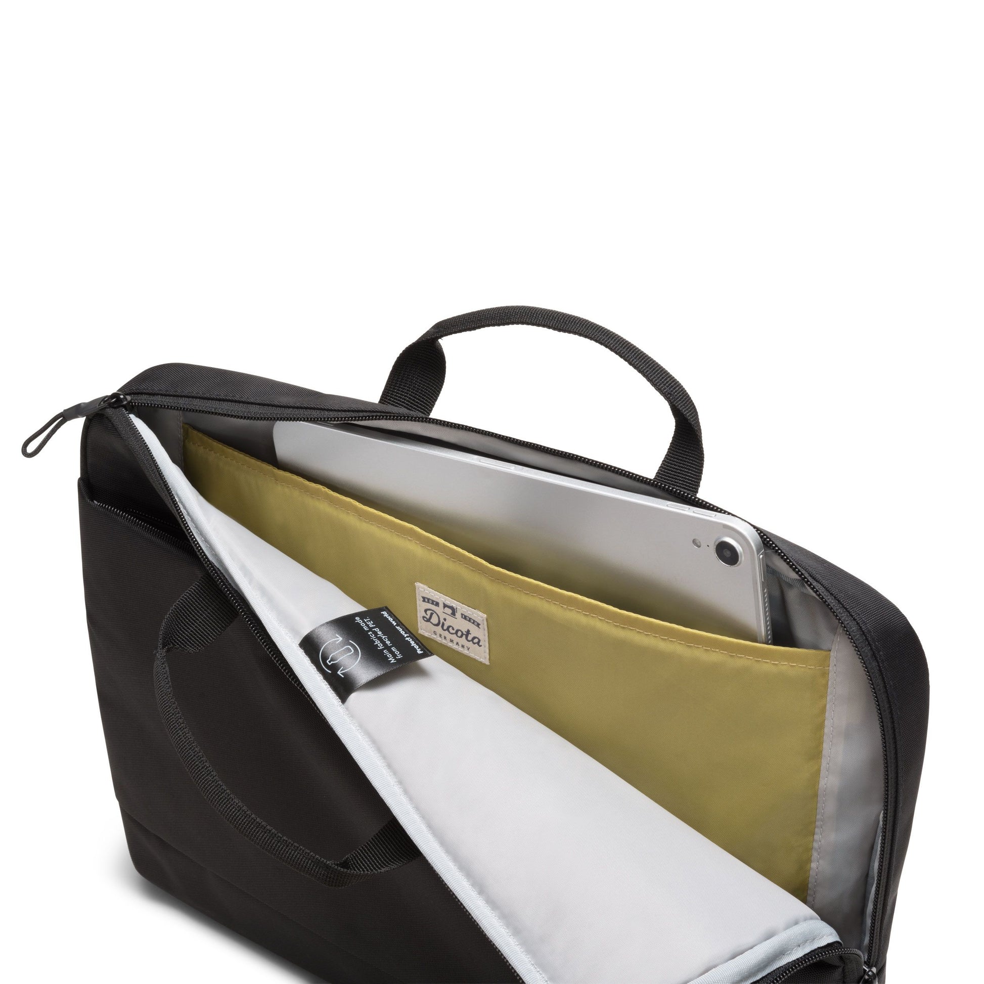 DICOTA Eco Slim Case MOTION – Notebooktasche 15,6", Polyester (rPET), Schwarz, 40,5 × 29 × 4,5 cm