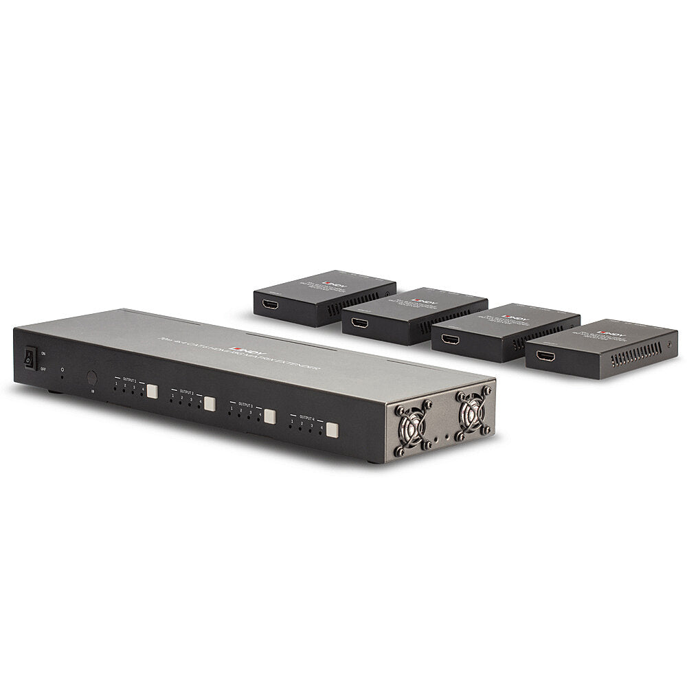 Lindy HDMI-Matrix-Extender 4×4 über Cat-6, bis 70 m, 4K60, IR