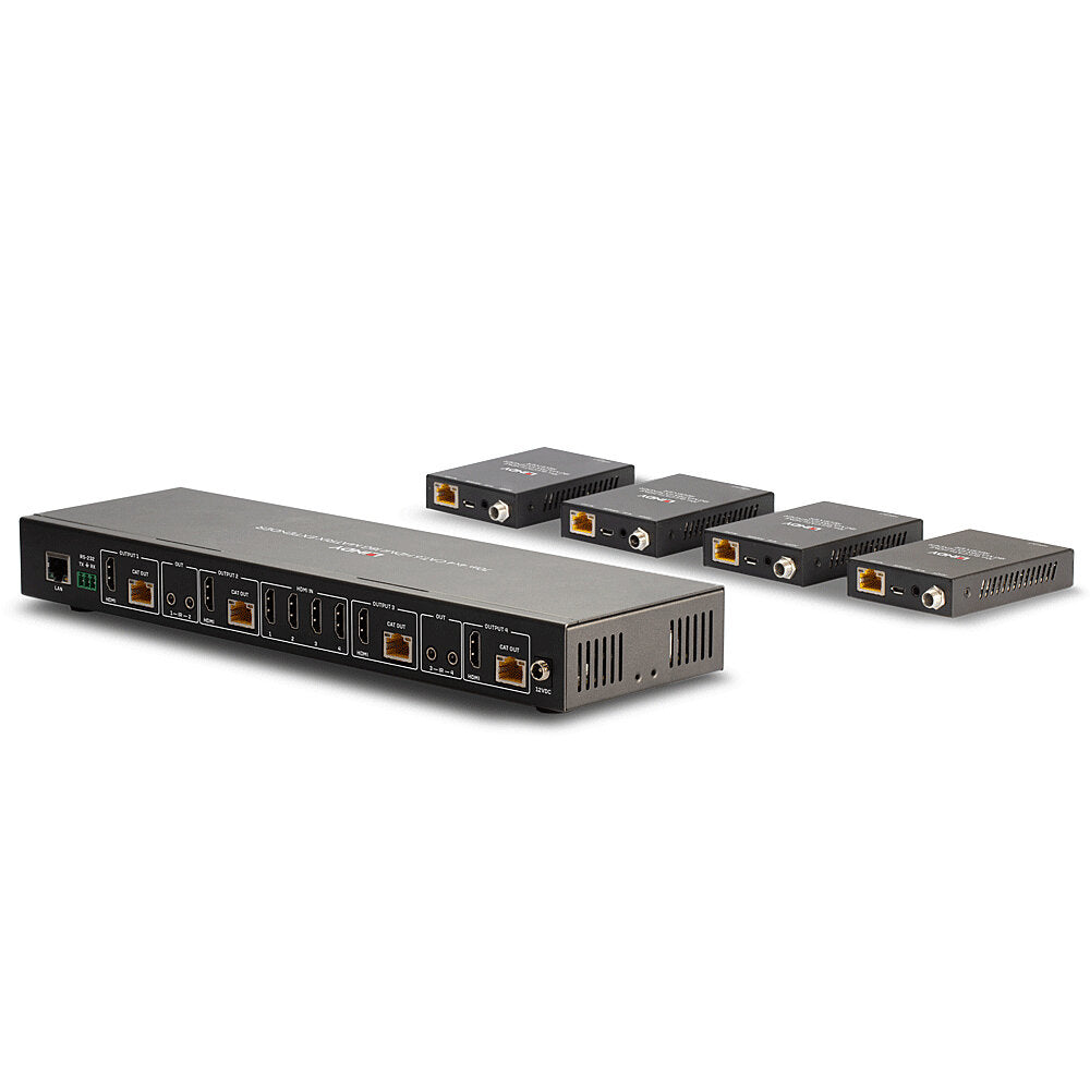 Lindy HDMI-Matrix-Extender 4×4 über Cat-6, bis 70 m, 4K60, IR