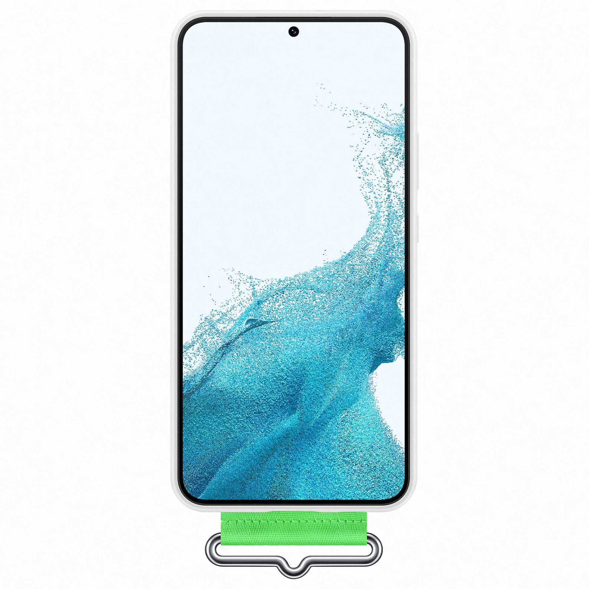 Samsung Backcover – für Samsung Galaxy S22+ – weiss – Silikon, mit Kordel