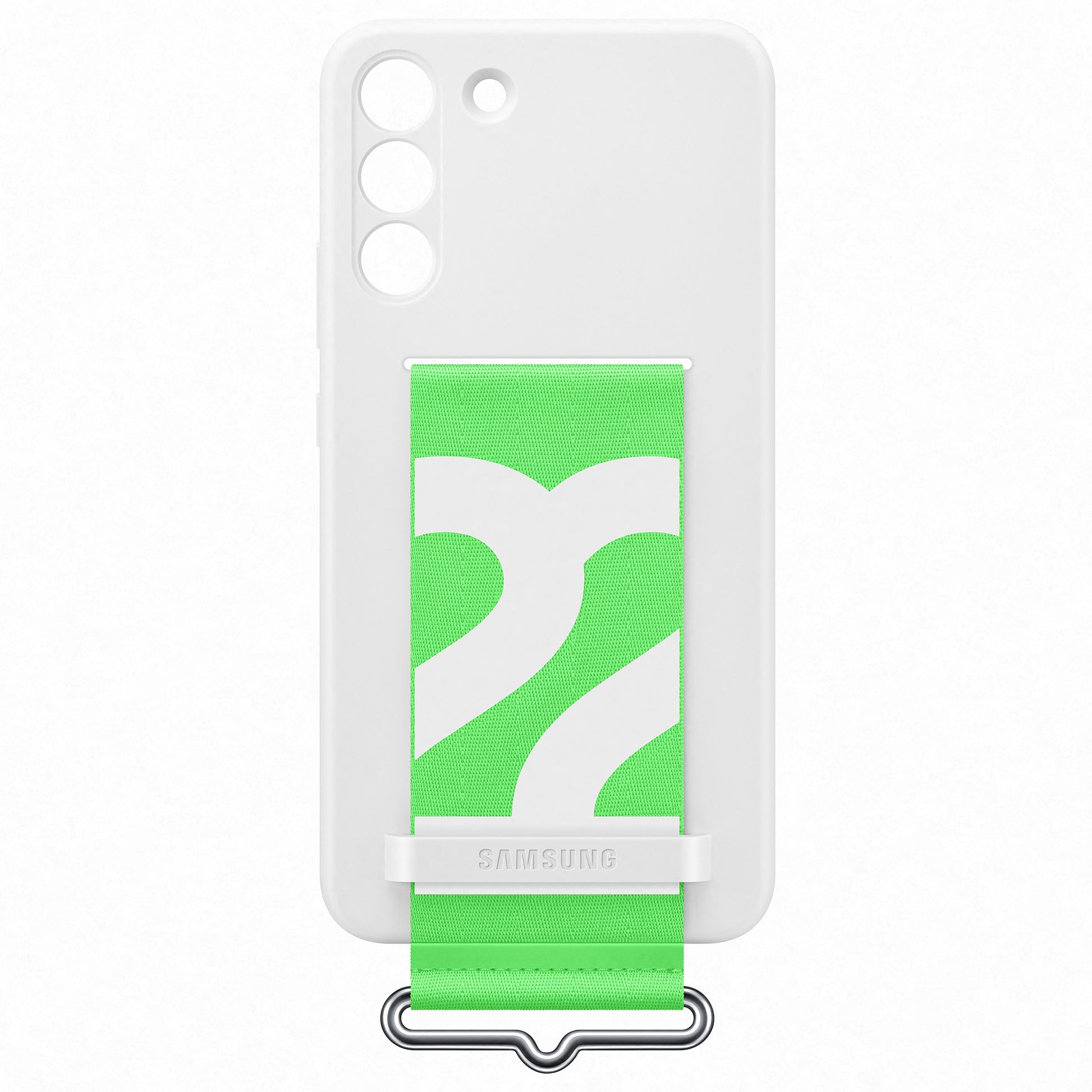 Samsung Backcover – für Samsung Galaxy S22+ – weiss – Silikon, mit Kordel