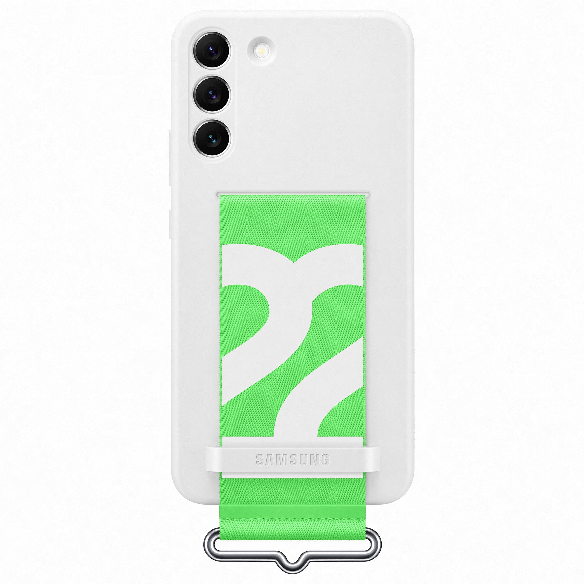 Samsung Backcover – für Samsung Galaxy S22+ – weiss – Silikon, mit Kordel