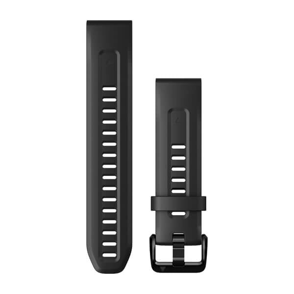 Garmin fenix 7S 20 mm QuickFit Armband – für Garmin fēnix 5S, fēnix 6S, fēnix 7S, Schwarz, Silikon