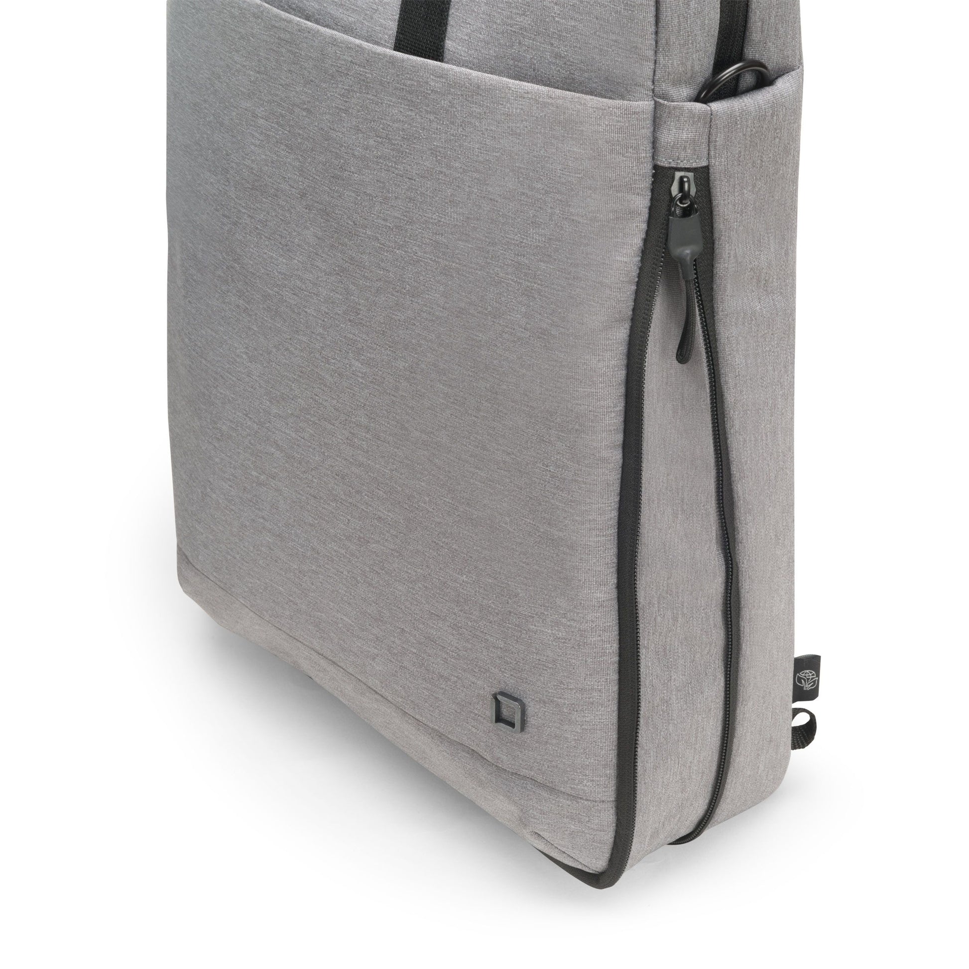 DICOTA Eco MOTION Notebook-Tasche bis 15,6" – aus recycelten Materialien, abnehmbarer Schultergurt – Grau