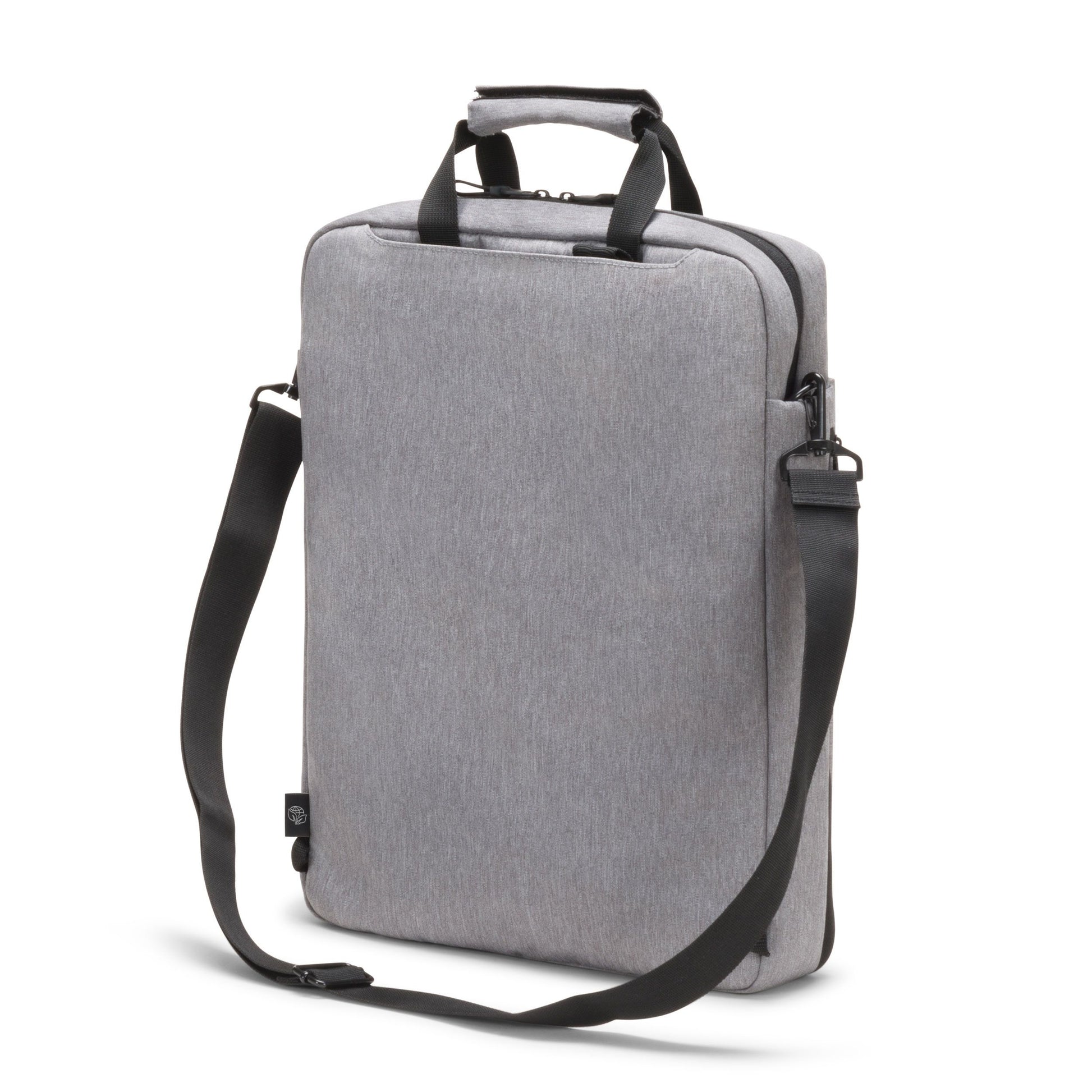 DICOTA Eco MOTION Notebook-Tasche bis 15,6" – aus recycelten Materialien, abnehmbarer Schultergurt – Grau