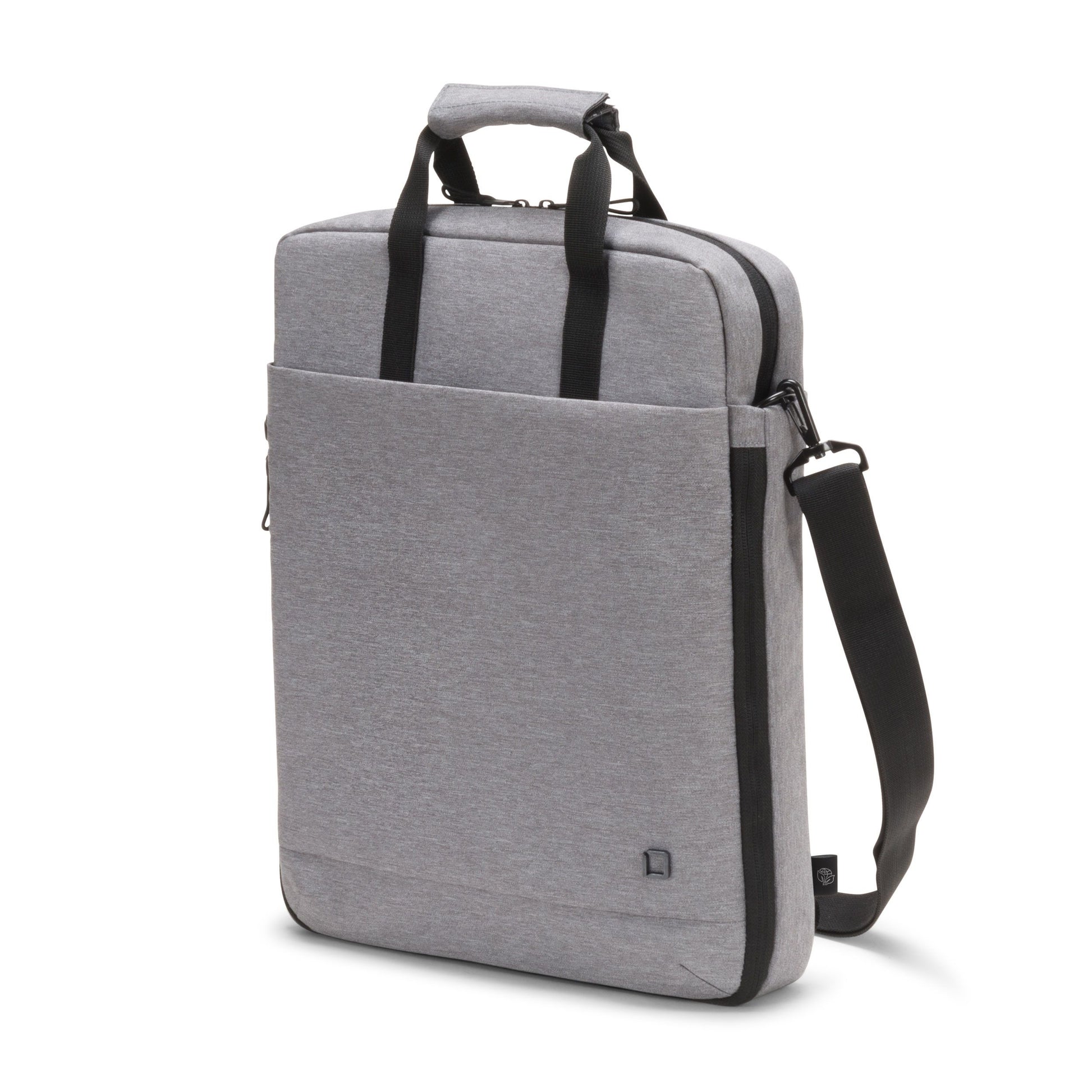 DICOTA Eco MOTION Notebook-Tasche bis 15,6" – aus recycelten Materialien, abnehmbarer Schultergurt – Grau