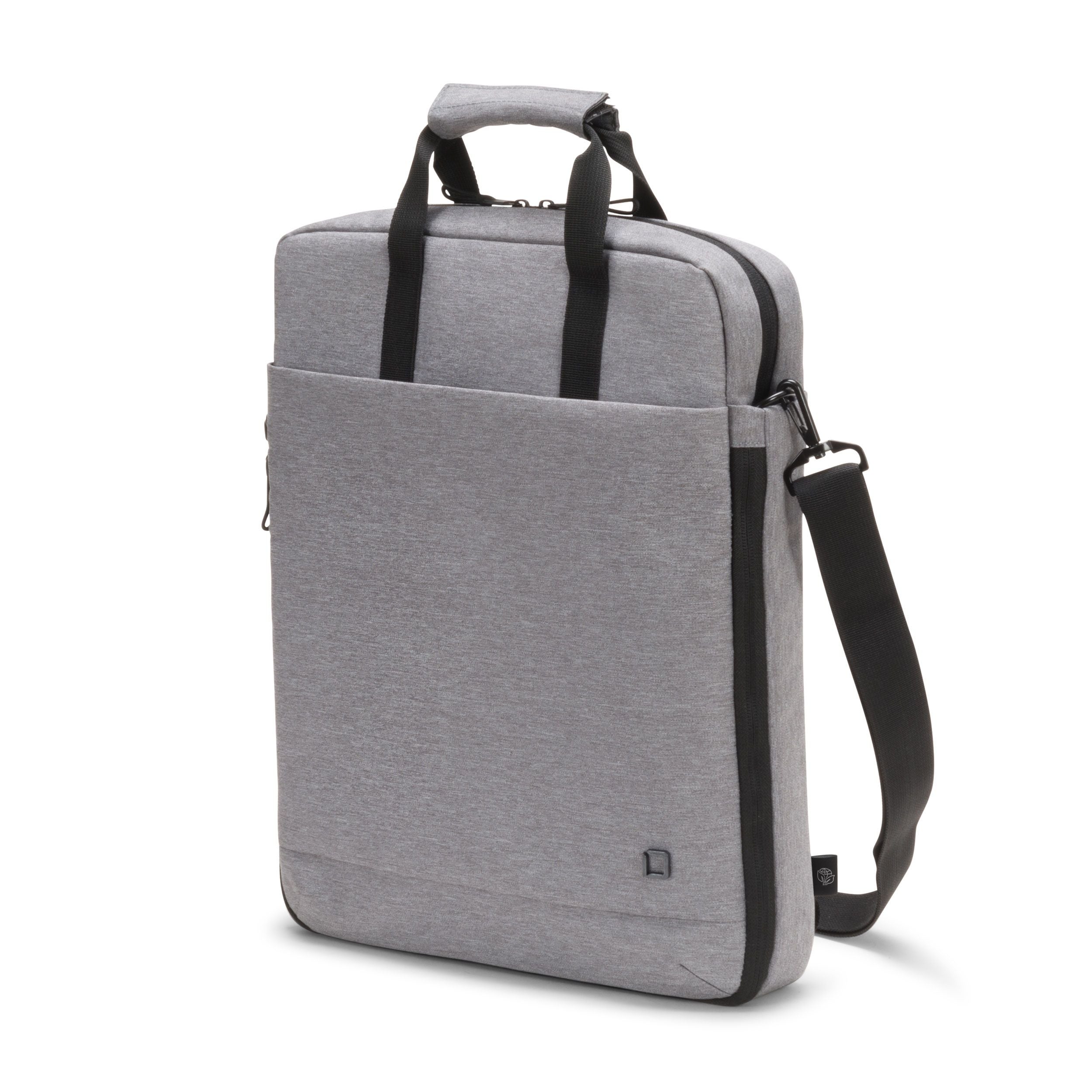 DICOTA Eco MOTION Notebook-Tasche bis 15,6" – aus recycelten Materialien, abnehmbarer Schultergurt – Grau
