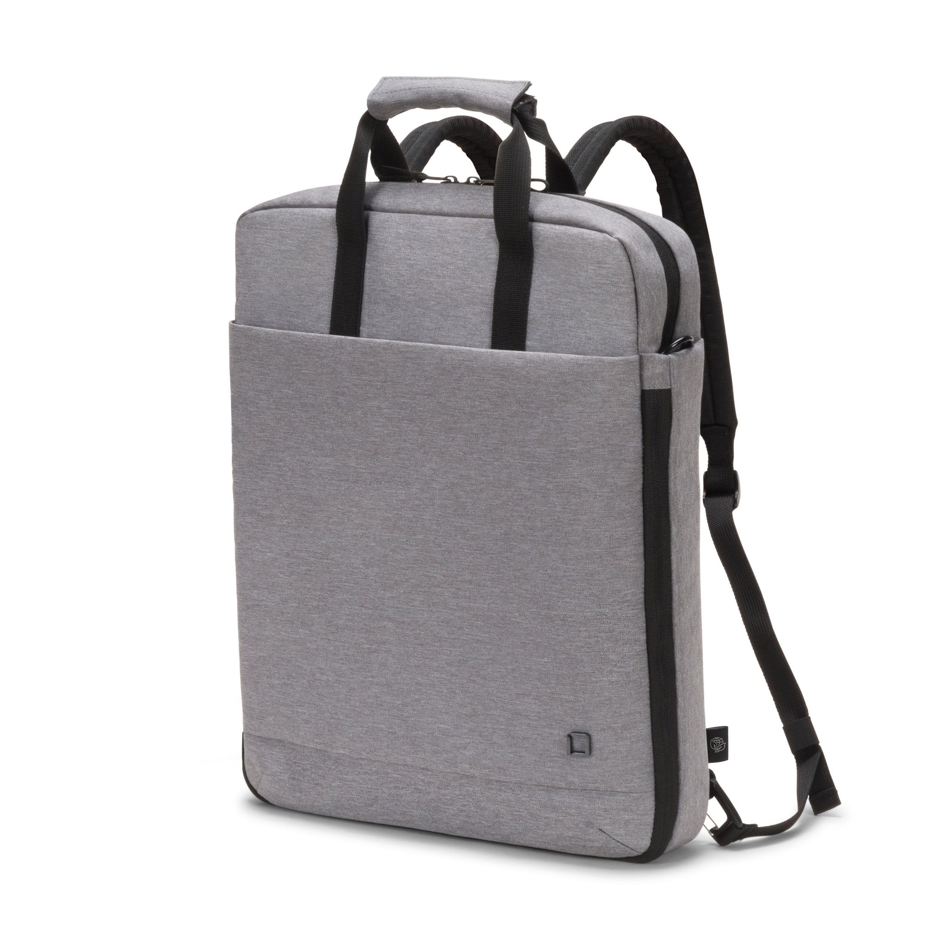 DICOTA Eco MOTION Notebook-Tasche bis 15,6" – aus recycelten Materialien, abnehmbarer Schultergurt – Grau