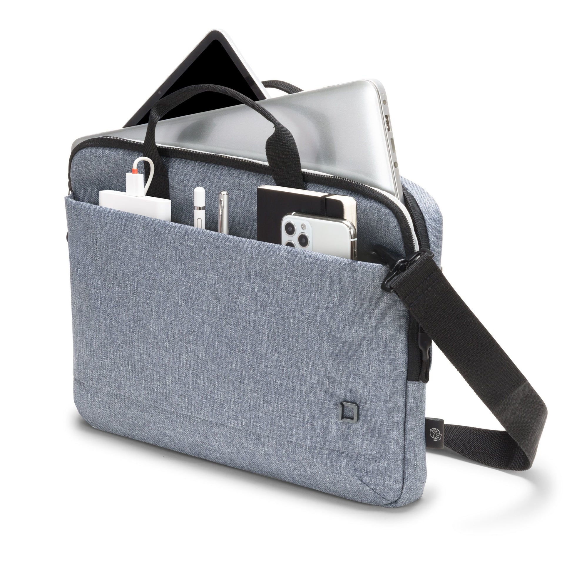 DICOTA Notebook-Tasche bis 15,6" – mit Tragegriff, abnehmbarem Schultergurt – Blau