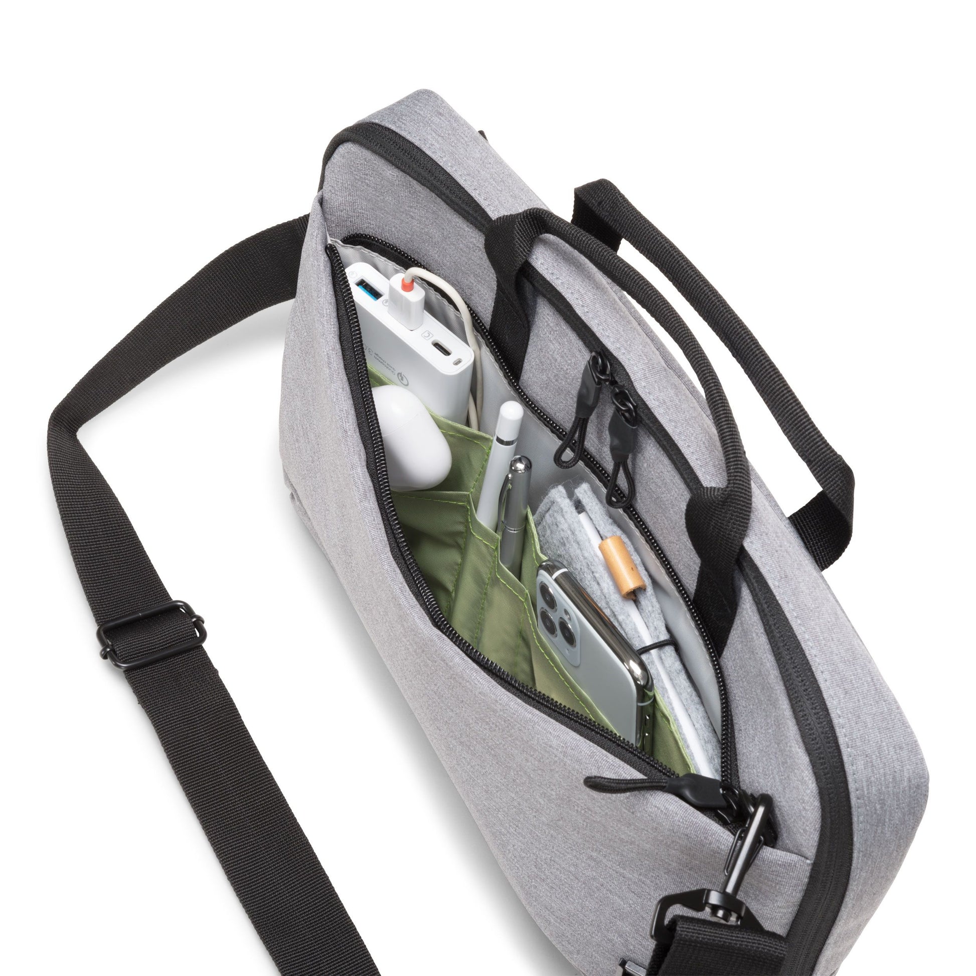 DICOTA Eco Slim MOTION 12 Notebook-Tasche bis 13,3" – Tragegriff, abnehmbarer Schultergurt – Grau