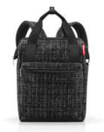Reisenthel Notebook-Rucksack allrounder R – für 13″, 12 l – Bouclé Schwarz, 310 × 170 × 390 mm