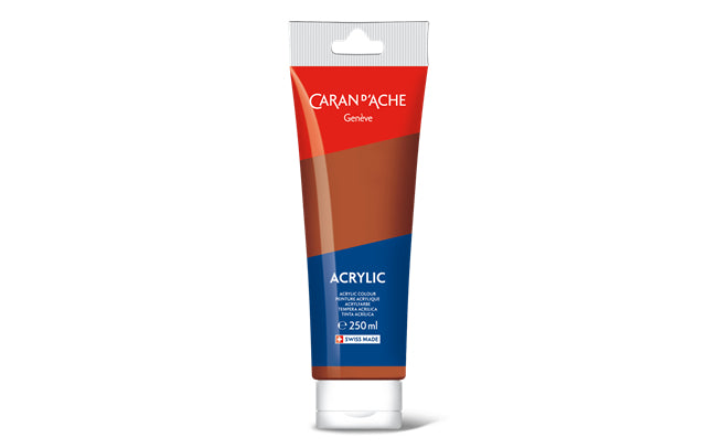 Caran d'Ache Acrylfarbe – Bronze 497 – 250 ml, Tube – für Leinwand, Glas, Metall