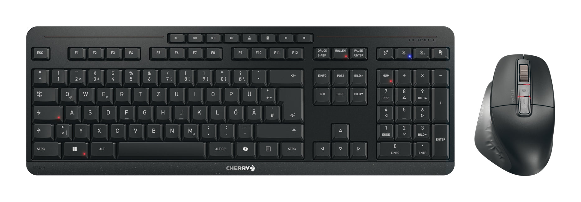 CHERRY Stream Desktop Ultimate WL AES – Tastatur, für mehrere Windows-Versionen, schwarz