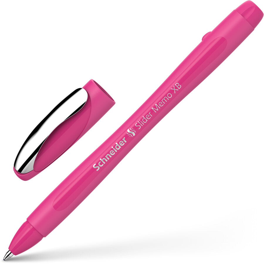 Schneider AG Schneider Slider Memo Kugelschreiber – Blau, Spitze 0,7 mm, Deckel, Kunststoff, Pink