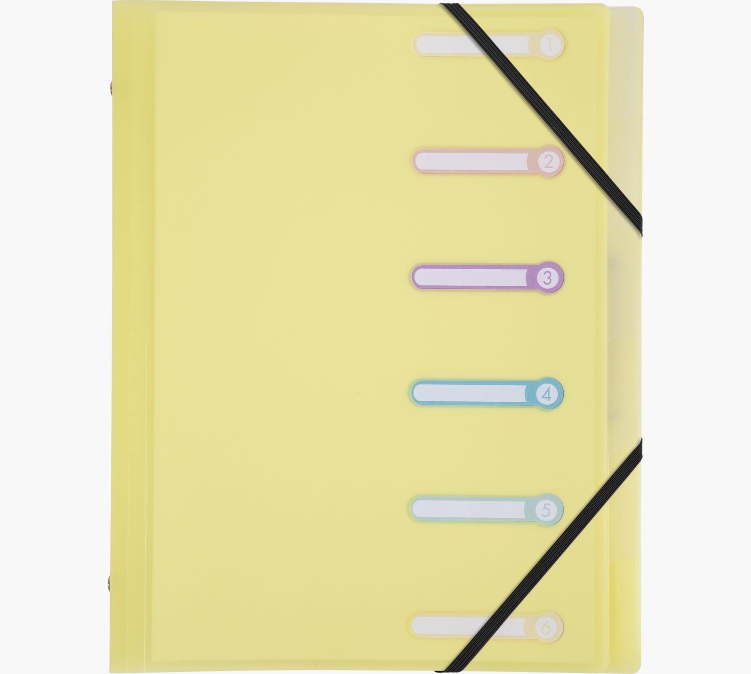 Exacompta Chromaline A4 Fächermappe – 6 Fächer, Gummiband, Polypropylen (PP), mehrfarbig, 3 Klappen, 5 Stk.