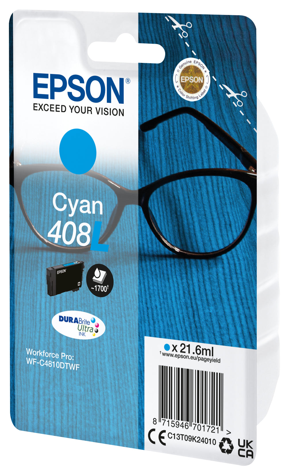 Epson 408L – Cyan, XL-Ausbeute