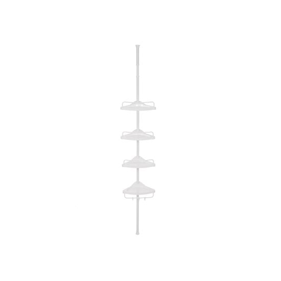 Songmics Aufbewahrungsbox (Bad) BCB001A – 85–305 cm, Polypropylen/Stahl (pulverbeschichtet), 3 kg, Weiss