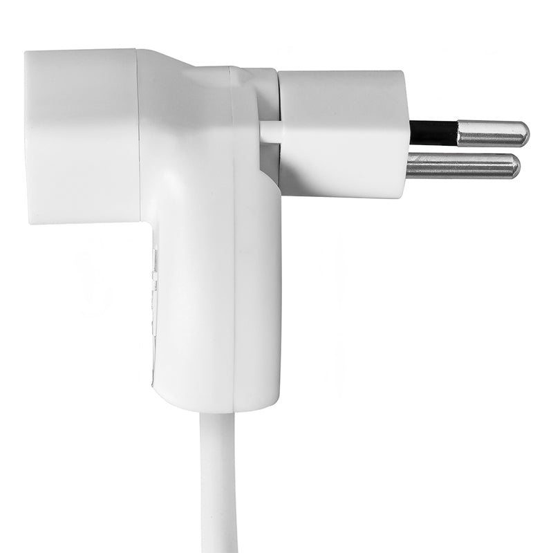 Steffen Variabl – Steckdosenleiste, 7× T13, mit Schalter, 3 m, Stecker Typ T, abgewinkelt, IP20
