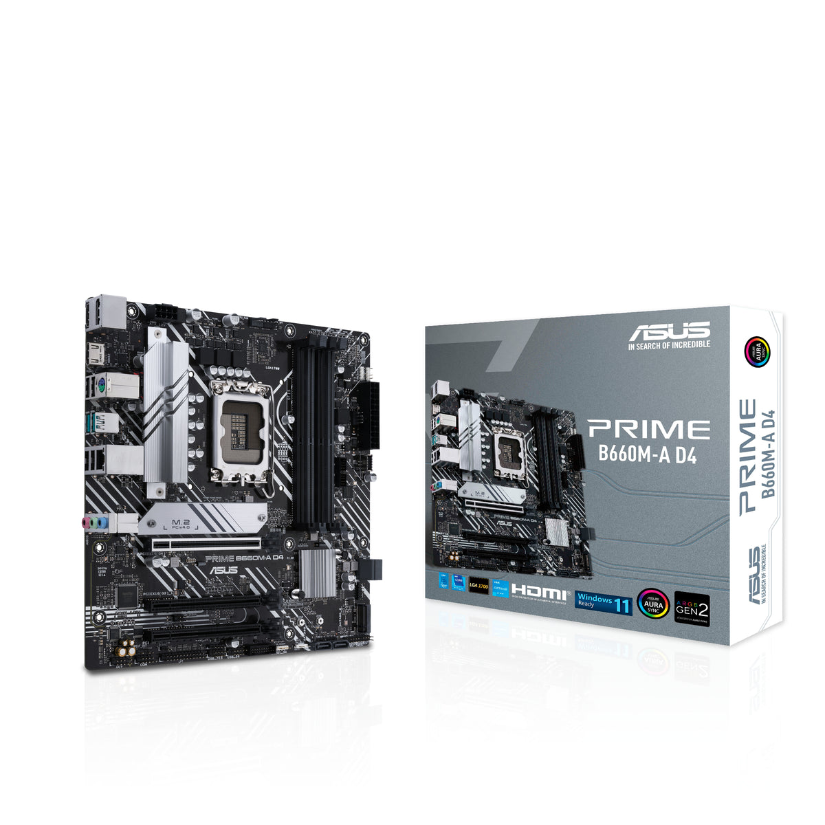 ASUS PRIME B660M-A D4 – Mainboard – LGA 1700, Intel B660, mATX, DDR4, 128 GB