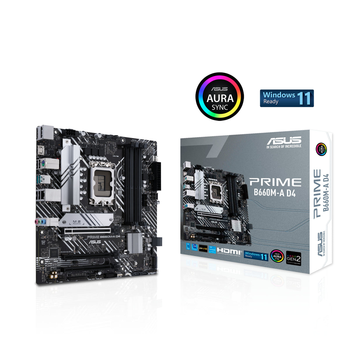ASUS PRIME B660M-A D4 – Mainboard – LGA 1700, Intel B660, mATX, DDR4, 128 GB