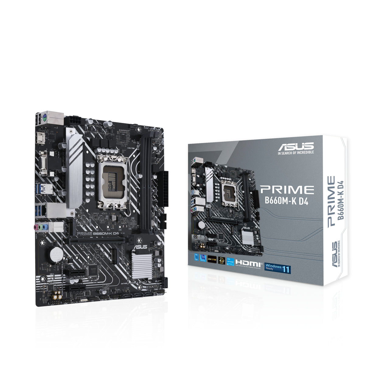 ASUS PRIME B660M-K D4 – Mainboard – LGA 1700, Intel B660, mATX, DDR4