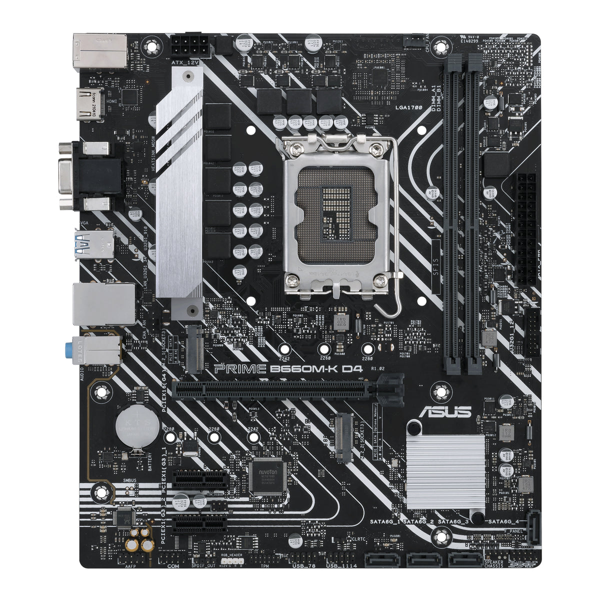 ASUS PRIME B660M-K D4 – Mainboard – LGA 1700, Intel B660, mATX, DDR4