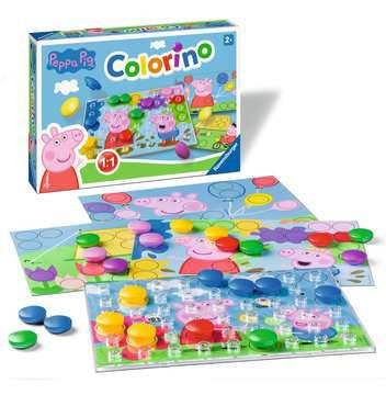Ravensburger Lernspiel – Peppa Pig Colorino, Brettspiel, 1 Spieler, ab 2 Jahren, Mehrsprachig