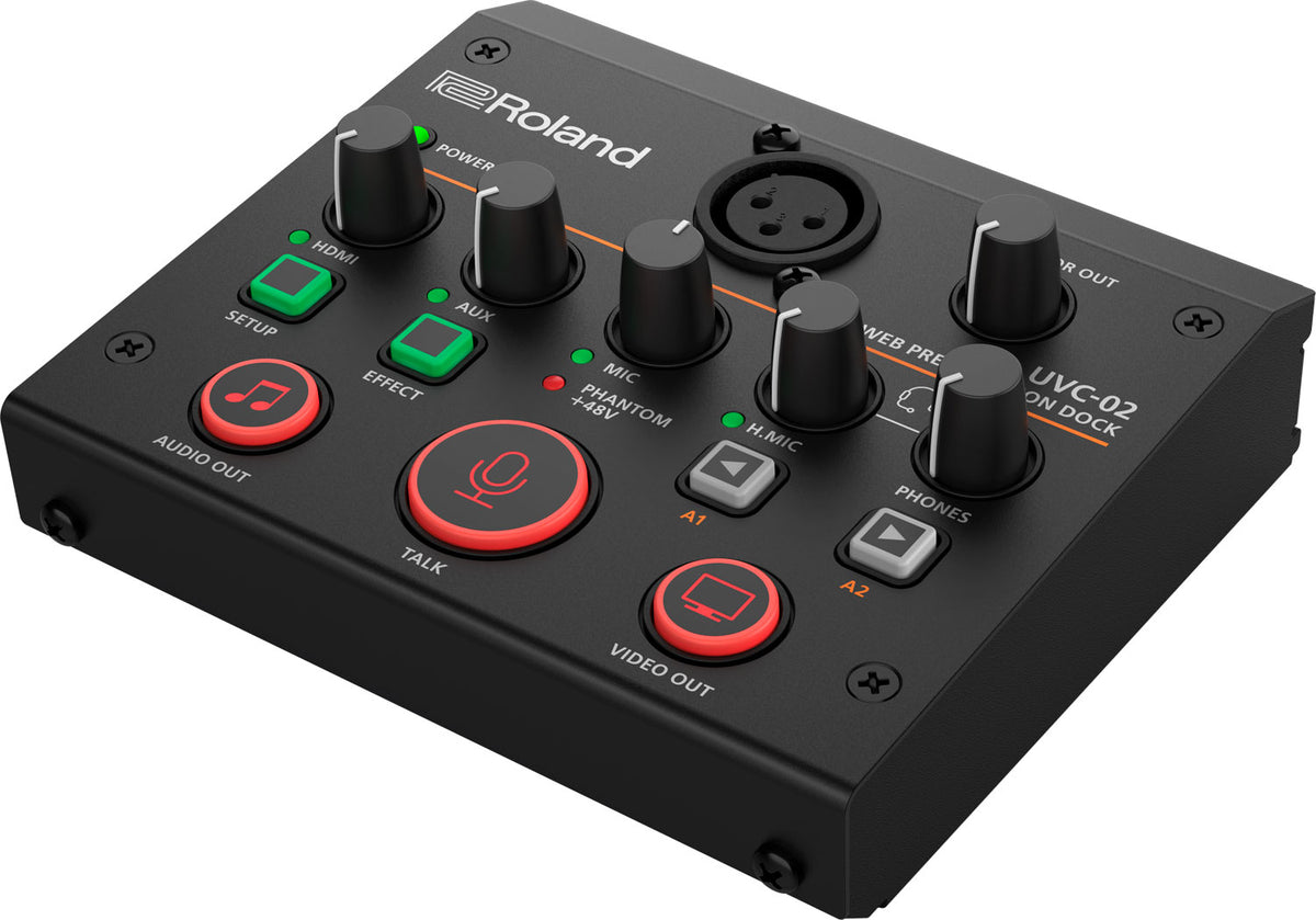 Roland UVC-02 – USB Video Interface, HDMI, XLR, 3,5 mm Klinke, 48 kHz, Schwarz