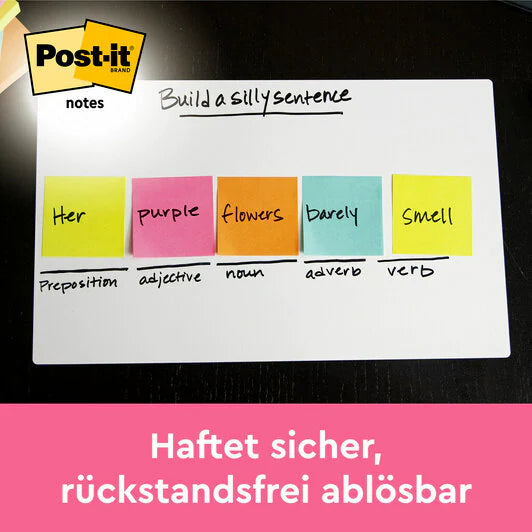 3M Post-it Poptimistic Haftnotizen – 76 × 76 mm – sortiert, 100 Blatt/Block, 6er-Pack