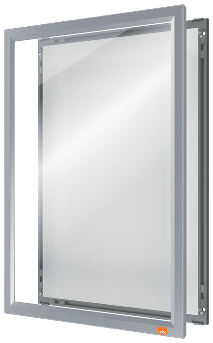 Nobo Impression Pro Plakatrahmen – für A4 – Klapprahmen – Weiss – Aluminium – 250 × 340 × 13 mm