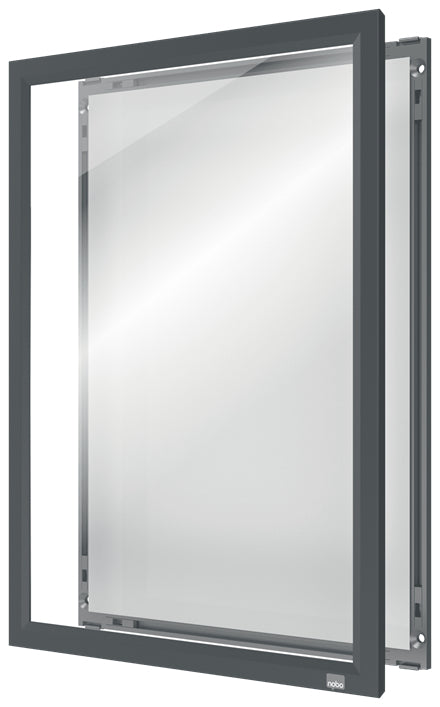 Nobo Impression Pro Plakatrahmen – für A4 – Klapprahmen – Weiss – Aluminium – 250×340 mm