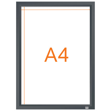 Nobo Impression Pro Plakatrahmen – für A4 – Klapprahmen – Weiss – Aluminium – 250×340 mm