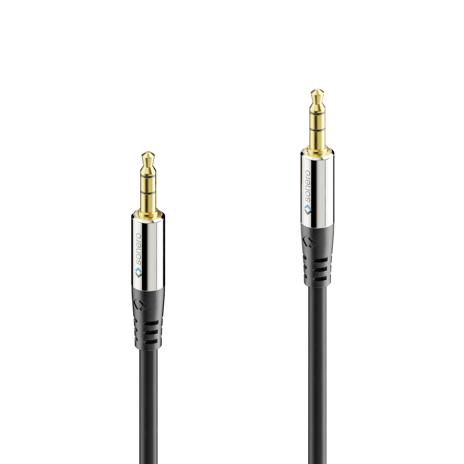 Sonero 3,5 mm Klinkenkabel – 3,5 mm Klinke – 3,5 mm Klinke – 1,5 m, 3-pol (TRS), vergoldete Stecker