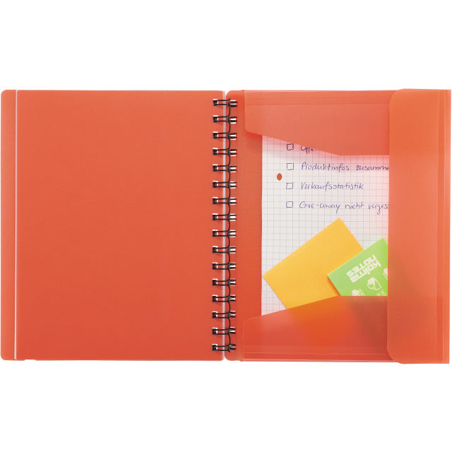 Kolma Collegeblock A5, kariert, Spiralbindung, 100 Blatt, 2-fach gelocht, perforiert, 70 g/m² – gelb