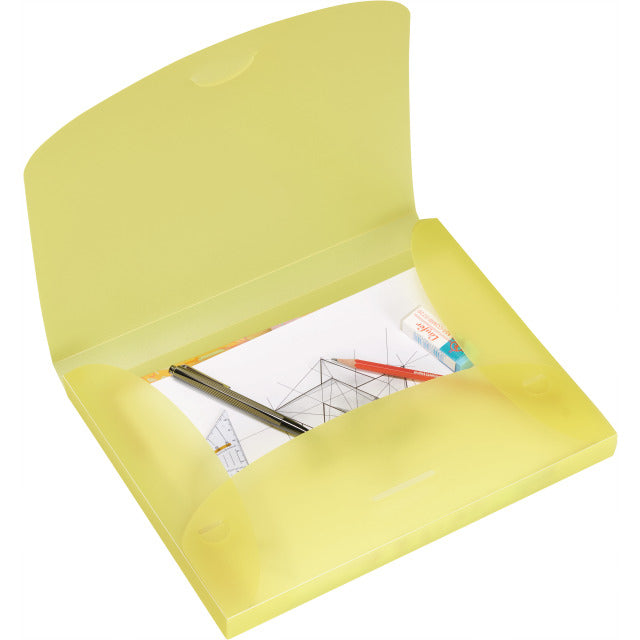Kolma Sammelmappe für A4, Kunststoff, transparent, mit Steckverschluss