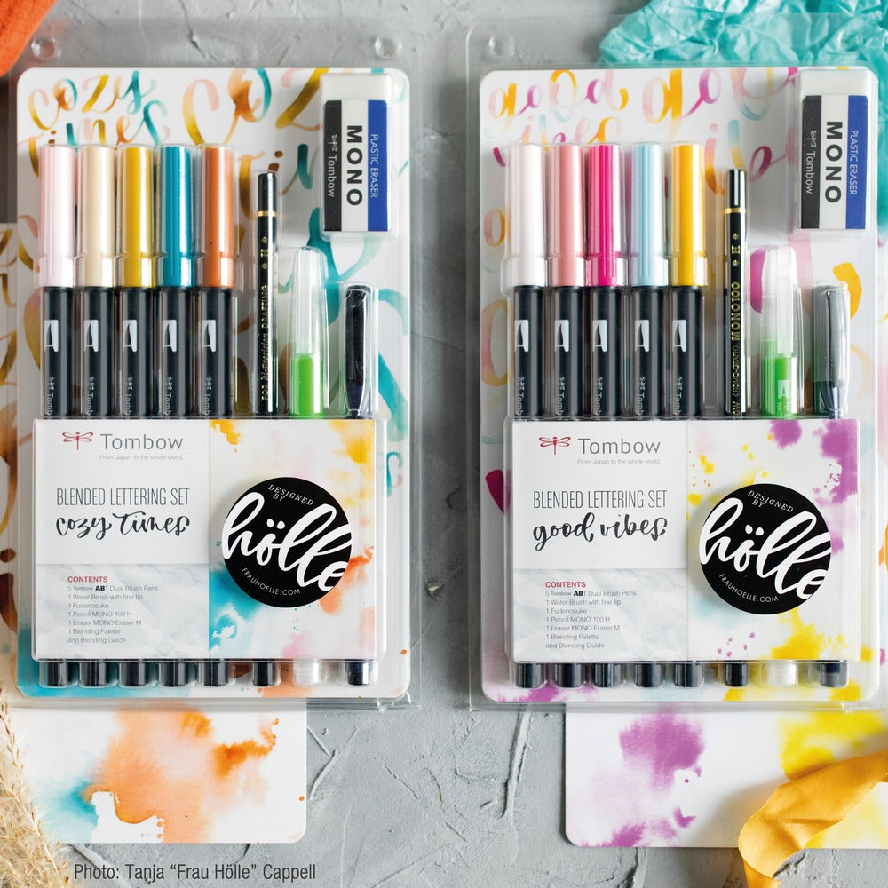 Tombow Starter Kit Handlettering Blended Lettering – 10-teilig – 5 ABT Dual Brush Pens