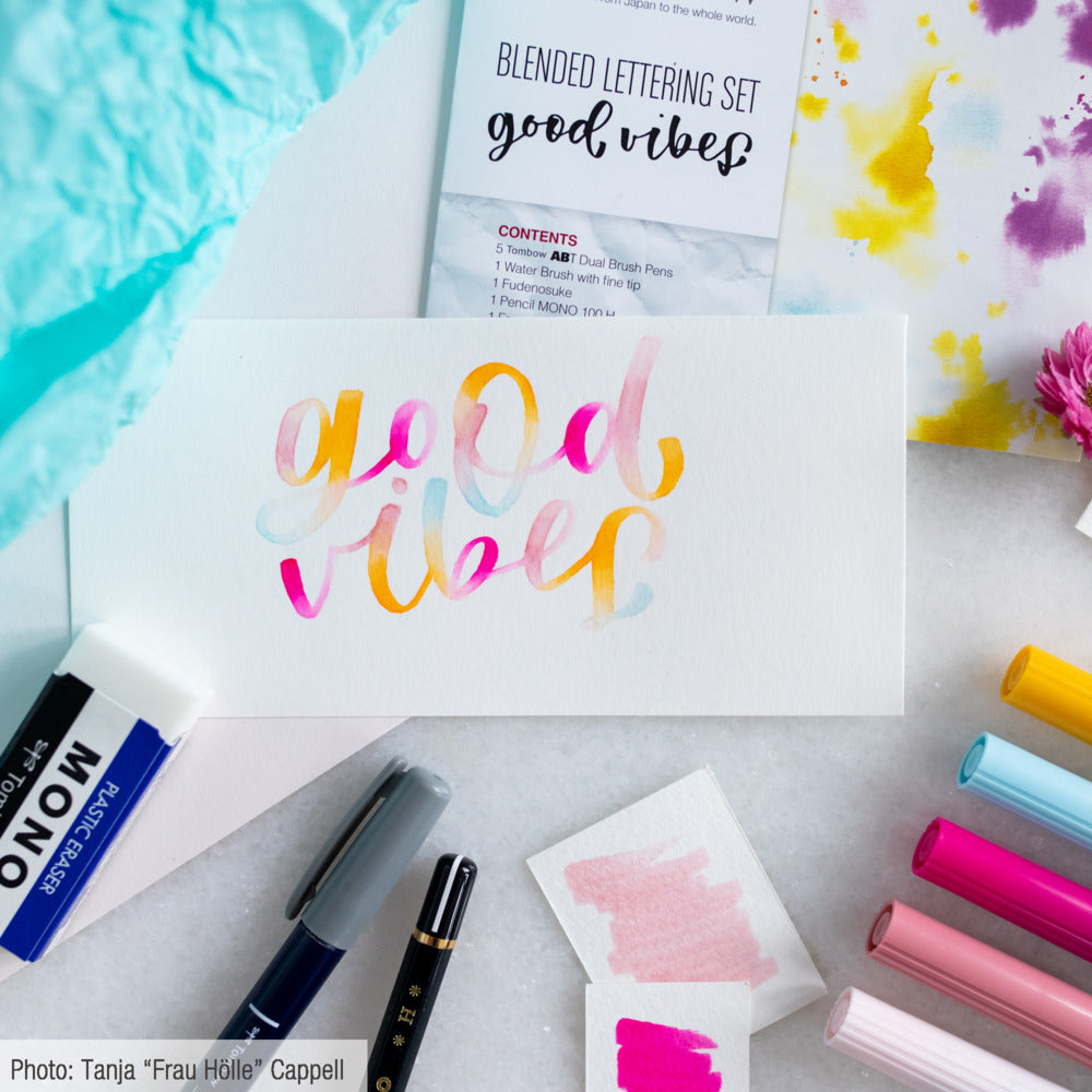 Tombow Starter Kit Handlettering Blended Lettering – 10-teilig – 5 ABT Dual Brush Pens