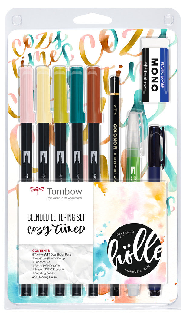 Tombow Starter Kit Handlettering Blended Lettering – 10-teilig – 5 ABT Dual Brush Pens